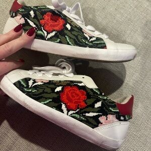 Kate Spade Women's Floral Sneakers - Green and Red
